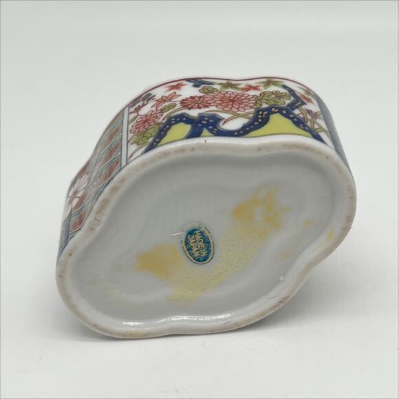 Vintage Japanese Imari Empress Porcelain Floral Print Trinket Box - Picture 3 of 7